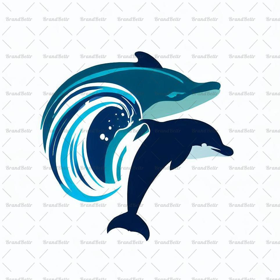 Delfin und Ozeanwelle